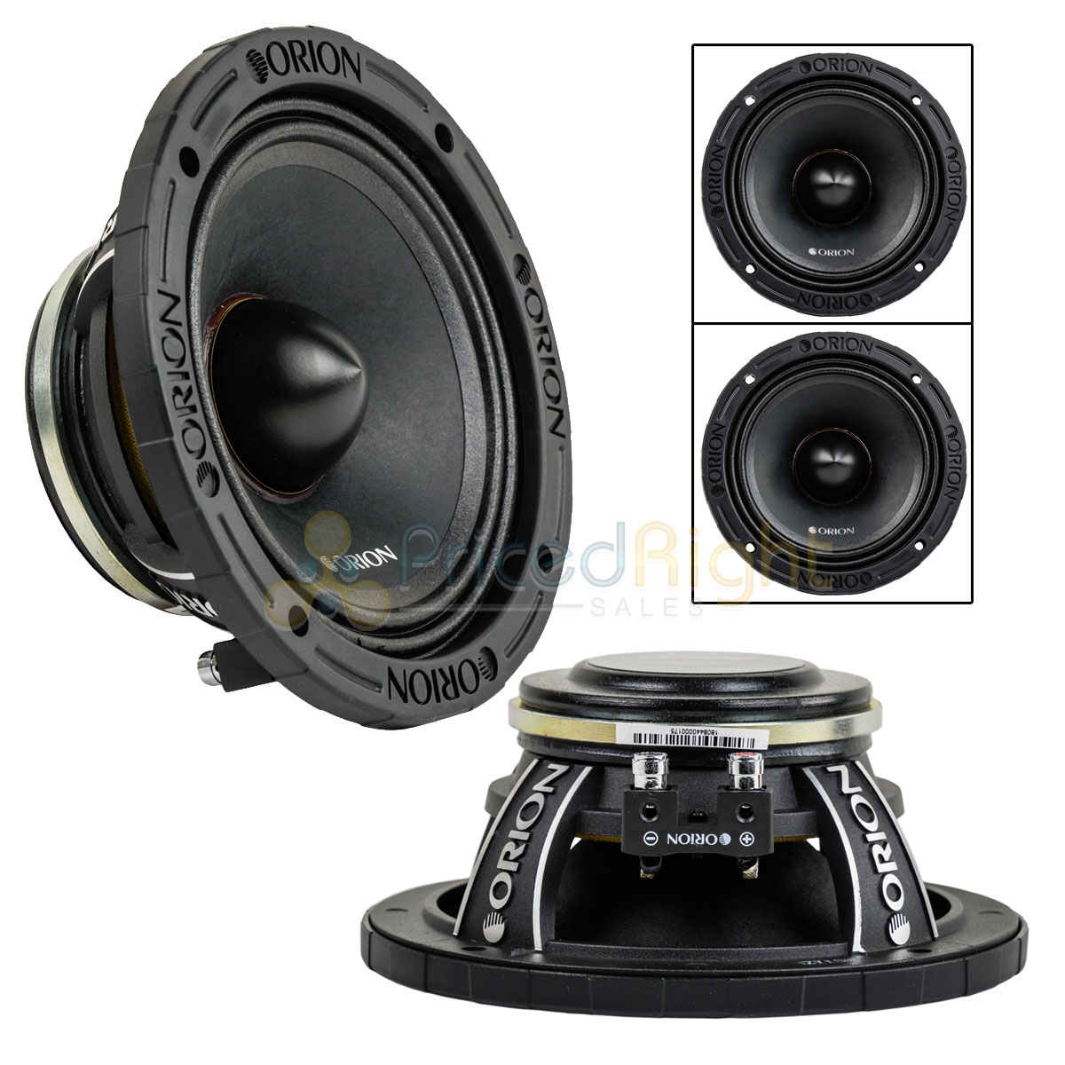 2 Orion Audio 6.5" HCCA Mid Range Loud Speakers Pair 1800 Watts 8 Ohm
